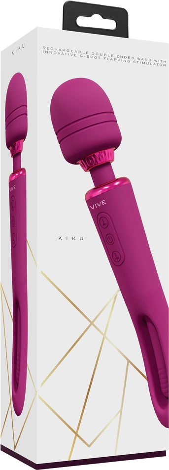 Vive - Różdżka z podwójnym końcem i innowacyjnym stymulatorem punktu G Kiku 2 Vive - Różdżka z podwójnym końcem i innowacyjnym stymulatorem punktu G Kiku - obrazek 2