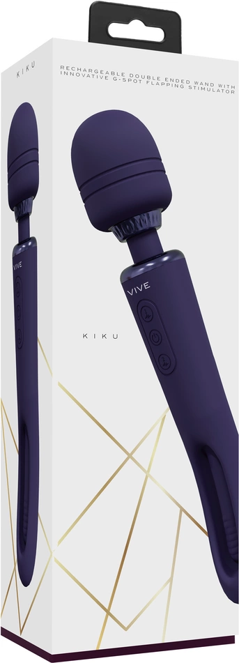 Vive - Różdżka z podwójnym końcem i innowacyjnym stymulatorem punktu G Kiku 2 Vive - Różdżka z podwójnym końcem i innowacyjnym stymulatorem punktu G Kiku - obrazek 2