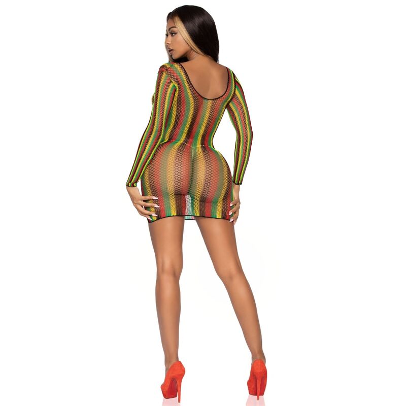 LEG AVENUE - RASTA MINI DRESS ONE SIZE 4 LEG AVENUE - RASTA MINI DRESS ONE SIZE - obrazek 4