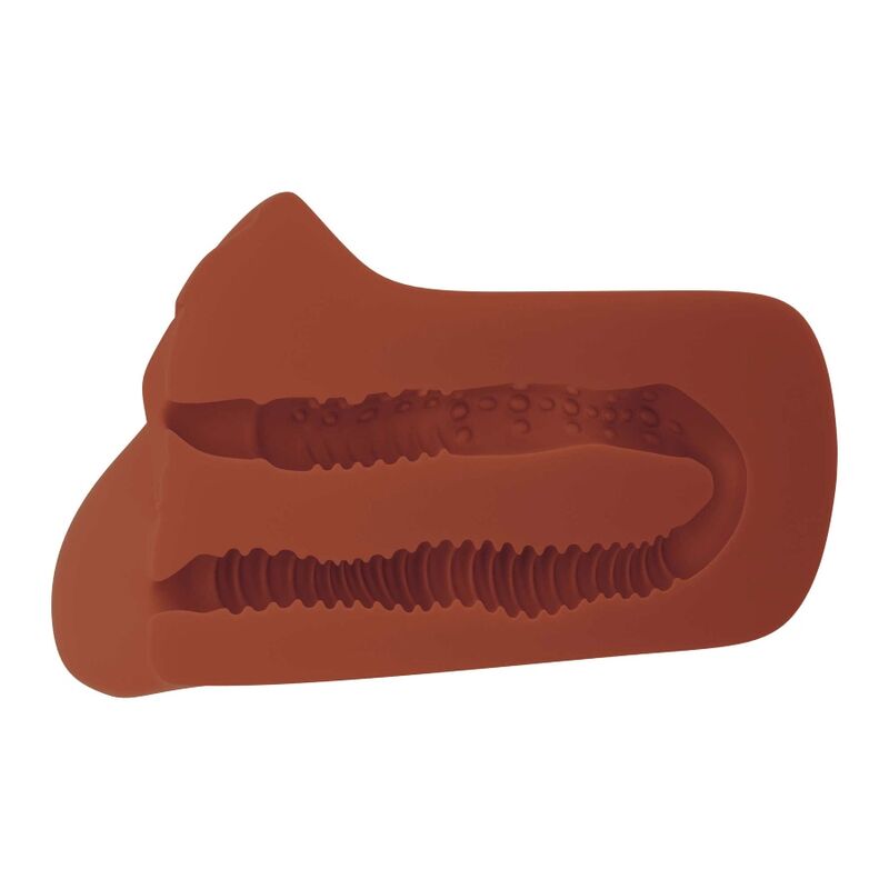 PDX PLUS - PICK YOUR PLEASURE DOUBLE BROWN MASTURBATOR 3 PDX PLUS - PICK YOUR PLEASURE DOUBLE BROWN MASTURBATOR - obrazek 3