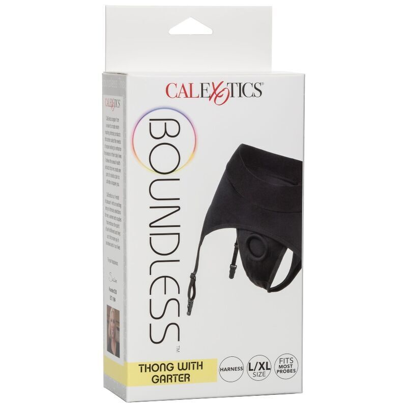 CALEXOTICS - BOUNDLESS THONG WITH GARTER S/M 4 CALEXOTICS - BOUNDLESS THONG WITH GARTER S/M - obrazek 4