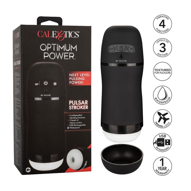 CALEXOTICS - OPTIMUM POWER VIBRATING SUCTION MASTURBATOR 2 CALEXOTICS - OPTIMUM POWER VIBRATING SUCTION MASTURBATOR - obrazek 2