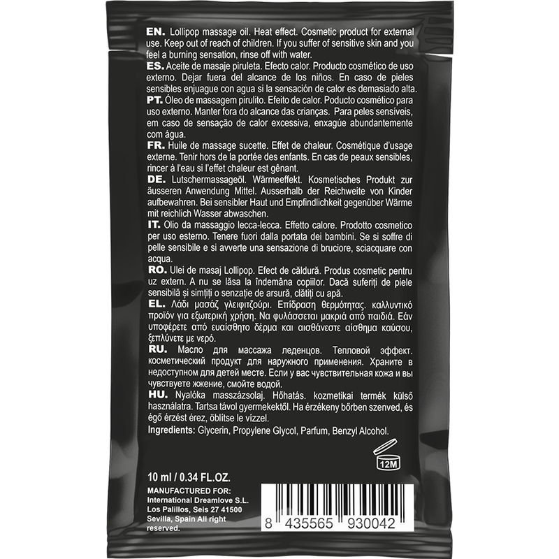 COQUETTE CHIC DESIRE - POCKET LOLLIPOP KISSABLE MASSAGE OIL HEATING SENSATION 10 ML 2 COQUETTE CHIC DESIRE - POCKET LOLLIPOP KISSABLE MASSAGE OIL HEATING SENSATION 10 ML - obrazek 2