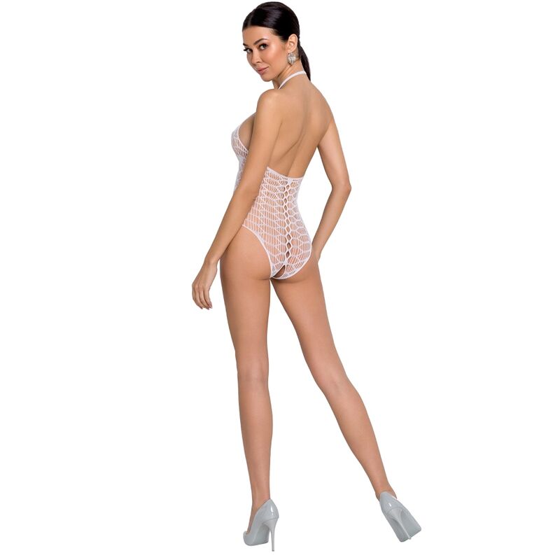 PASSION - WOMAN BS087 WHITE BODYSTOCKING ONE SIZE 2 PASSION - WOMAN BS087 WHITE BODYSTOCKING ONE SIZE - obrazek 2