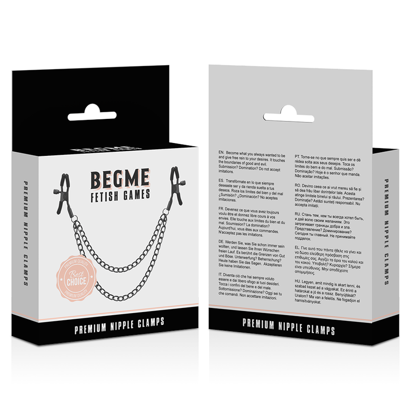 BEGME - RED EDITION NIPPLE CLIPS WITH CHAIN 4 BEGME - RED EDITION NIPPLE CLIPS WITH CHAIN - obrazek 4