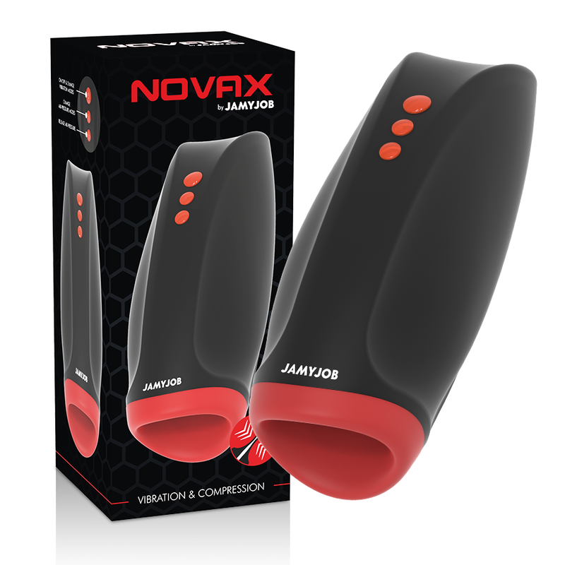 JAMYJOB - NOVAX MASTURBATOR WITH VIBRATION AND COMPRESSION 2 JAMYJOB - NOVAX MASTURBATOR WITH VIBRATION AND COMPRESSION - obrazek 2