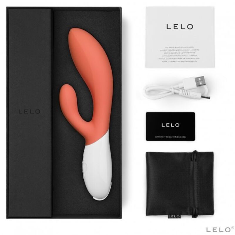 LELO - INA 3 LUXURY CORAL RABBIT VIBRATOR 2 LELO - INA 3 LUXURY CORAL RABBIT VIBRATOR - obrazek 2