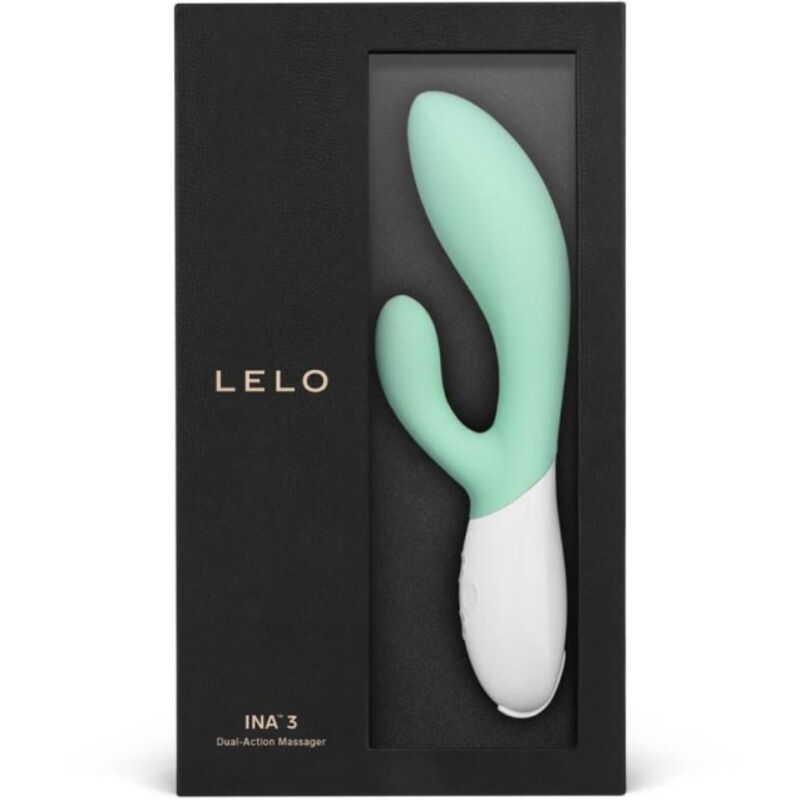 LELO - INA 3 GREEN RABBIT VIBRATOR LUXURY SEAWEED 5 LELO - INA 3 GREEN RABBIT VIBRATOR LUXURY SEAWEED - obrazek 5