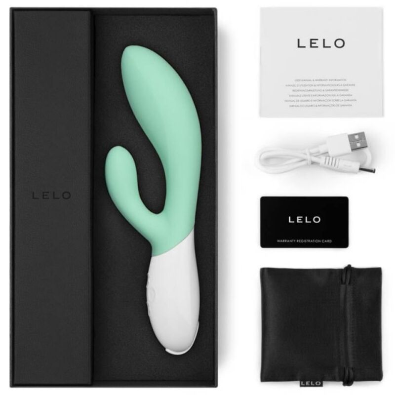 LELO - INA 3 GREEN RABBIT VIBRATOR LUXURY SEAWEED 4 LELO - INA 3 GREEN RABBIT VIBRATOR LUXURY SEAWEED - obrazek 4