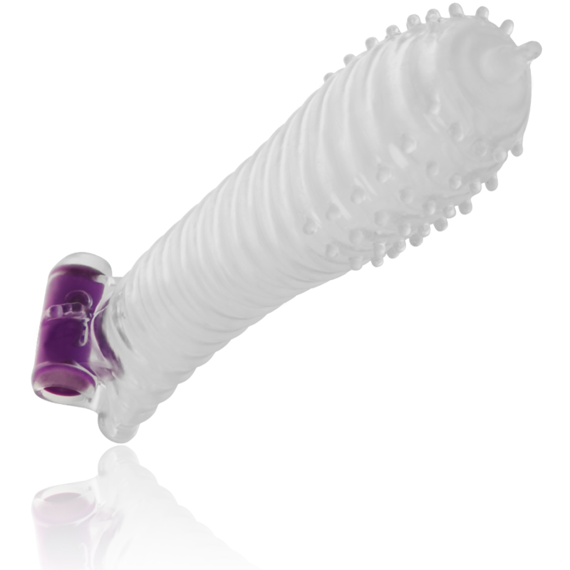 OHMAMA - TEXTURED PENIS SHEATH WITH VIBRATING BULLET 4 OHMAMA - TEXTURED PENIS SHEATH WITH VIBRATING BULLET - obrazek 2