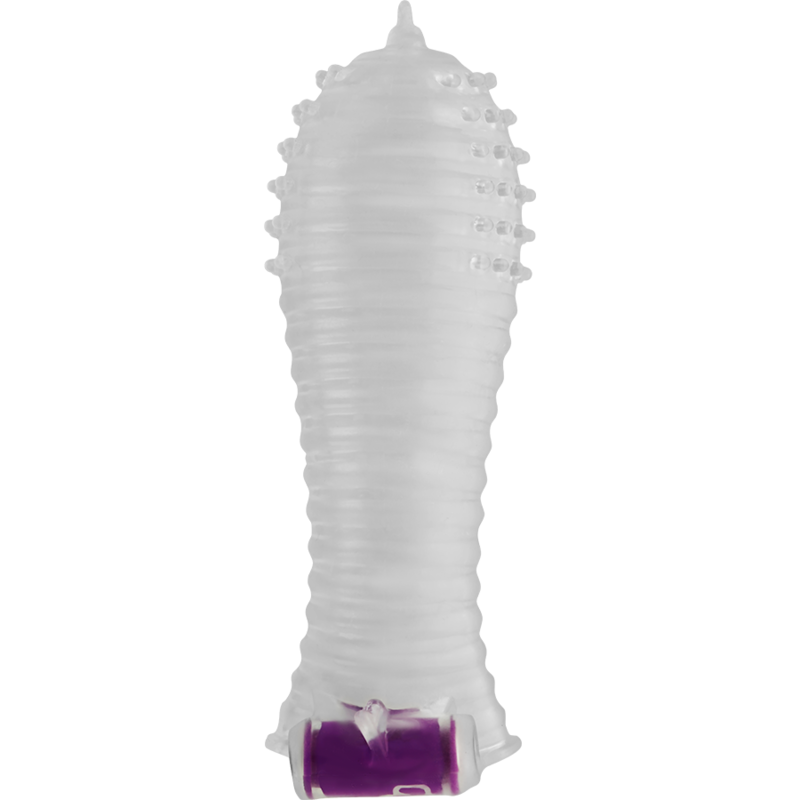 OHMAMA - TEXTURED PENIS SHEATH WITH VIBRATING BULLET 5 OHMAMA - TEXTURED PENIS SHEATH WITH VIBRATING BULLET - obrazek 3