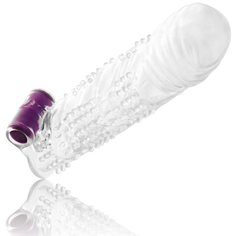 OHMAMA - TEXTURED PENIS SHEATH WITH VIBRATING BULLET 2 OHMAMA - TEXTURED PENIS SHEATH WITH VIBRATING BULLET - obrazek 2