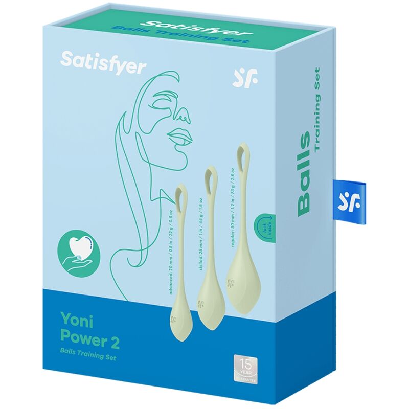 SATISFYER - YONI POWER 2 TRAINING SET GREEN 3 SATISFYER - YONI POWER 2 TRAINING SET GREEN - obrazek 3