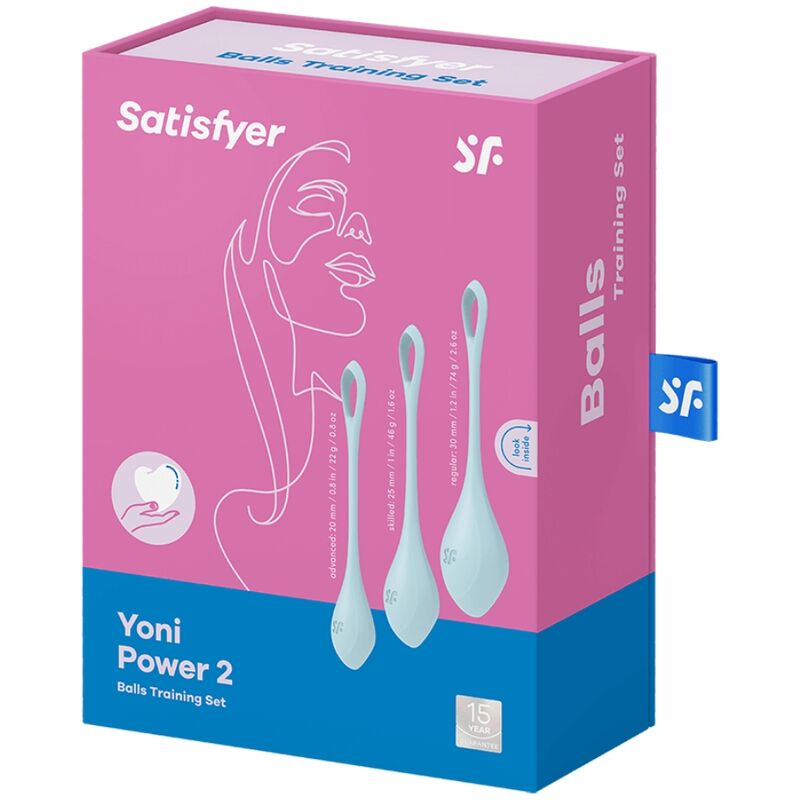 SATISFYER - YONI POWER 2 TRAINING SET BLUE 3 SATISFYER - YONI POWER 2 TRAINING SET BLUE - obrazek 3