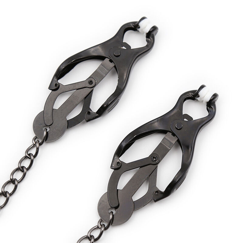 OHMAMA FETISH - JAPANESE NIPPLE Clamps WITH BLACK CHAIN 3 OHMAMA FETISH - JAPANESE NIPPLE Clamps WITH BLACK CHAIN - obrazek 3