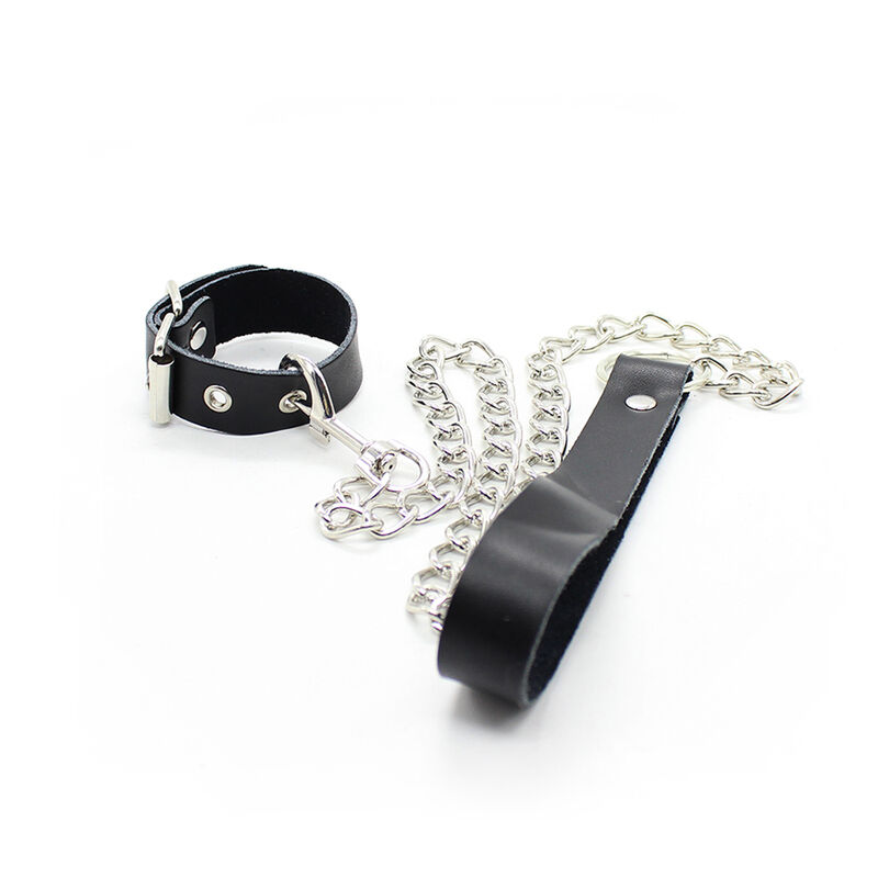 OHMAMA FETISH - PENIS NECKLACE AND LEATHER STRAP WITH METAL CHAIN 2 OHMAMA FETISH - PENIS NECKLACE AND LEATHER STRAP WITH METAL CHAIN - obrazek 2