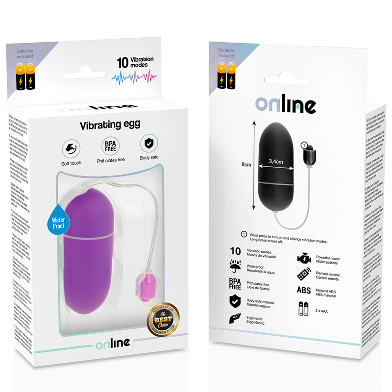 ONLINE - WATERPROOF VIBRATING EGG PURPLE 4 ONLINE - WATERPROOF VIBRATING EGG PURPLE - obrazek 4