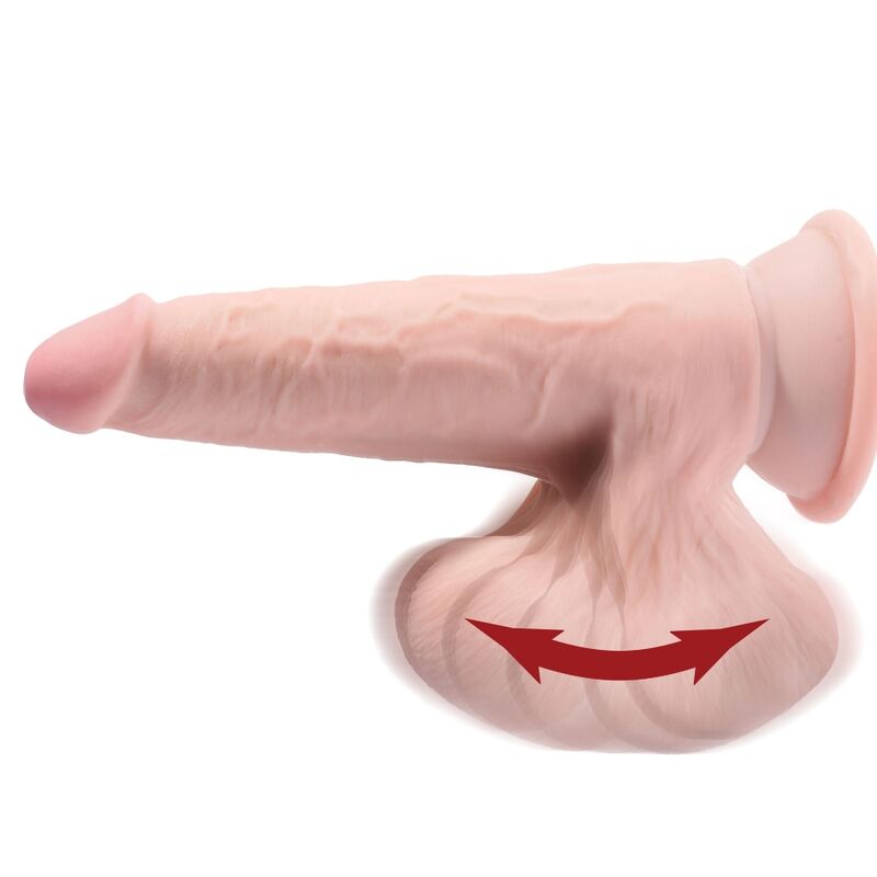 KING COCK - PLUS 3D DILDO SWINGING BALLS 24.5 CM LIGHT SKIN 3 KING COCK - PLUS 3D DILDO SWINGING BALLS 24.5 CM LIGHT SKIN - obrazek 3