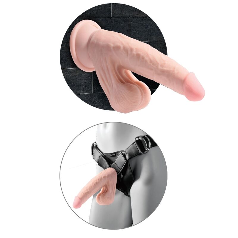 KING COCK - PLUS 3D DILDO SWINGING BALLS 20.3 CM 5 KING COCK - PLUS 3D DILDO SWINGING BALLS 20.3 CM - obrazek 5