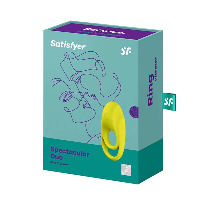 SATISFYER - SPECTACULAR DUO RING VIBRATOR YELLOW 3 SATISFYER - SPECTACULAR DUO RING VIBRATOR YELLOW - obrazek 3