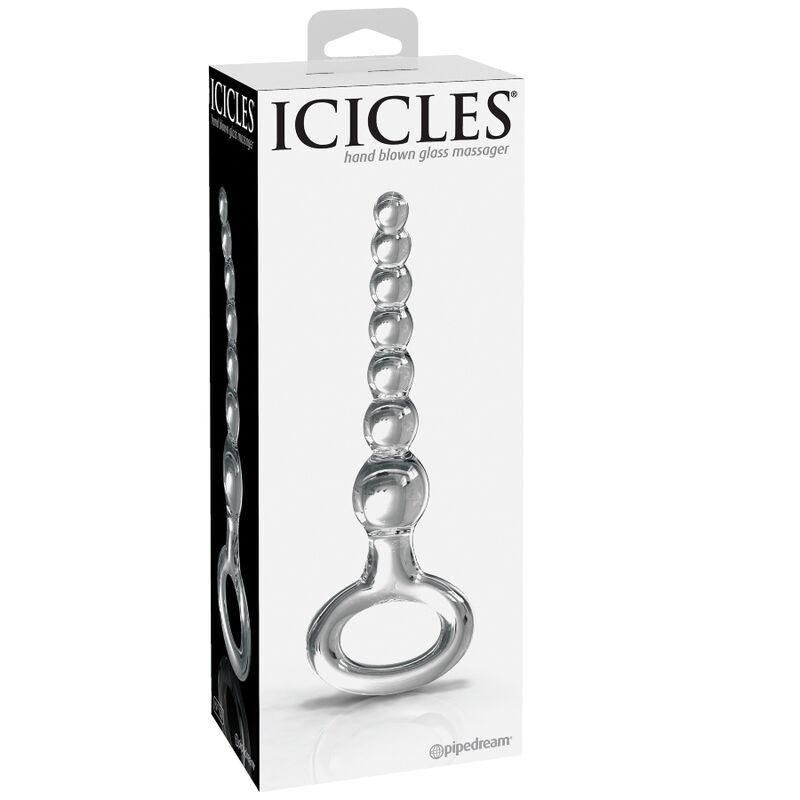 ICICLES - N. 67 GLASS ANAL PLUG 2 ICICLES - N. 67 GLASS ANAL PLUG - obrazek 2