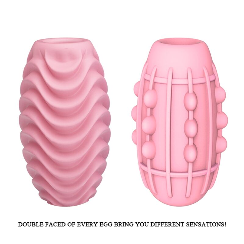 PRETTY LOVE - PINK DOUBLE SIDED MASTURBATOR EGG 3 PRETTY LOVE - PINK DOUBLE SIDED MASTURBATOR EGG - obrazek 3