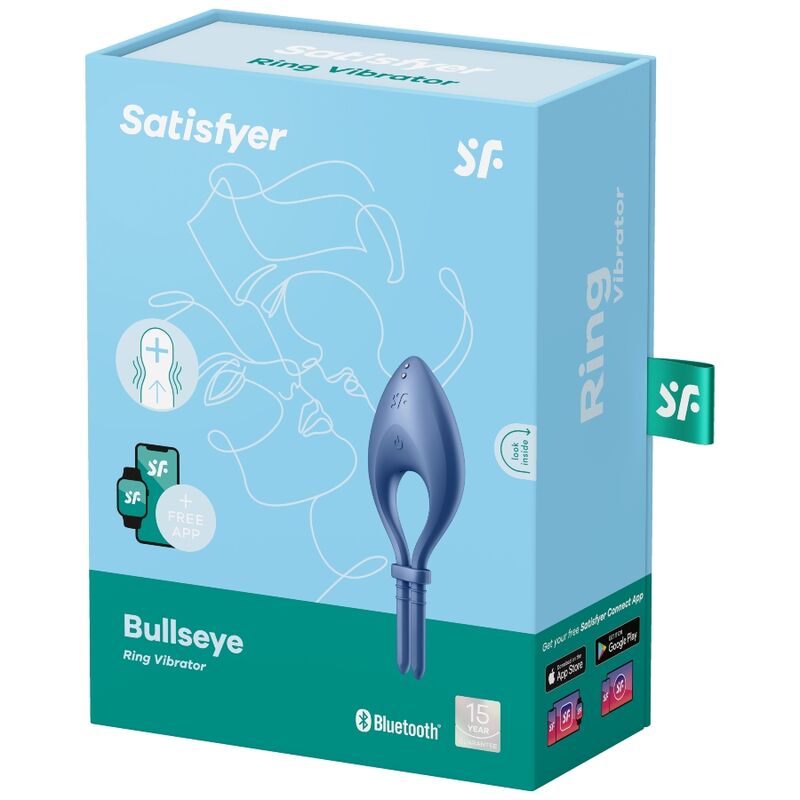 SATISFYER - BULLSEYE RING VIBRATOR APP BLUE 3 SATISFYER - BULLSEYE RING VIBRATOR APP BLUE - obrazek 3