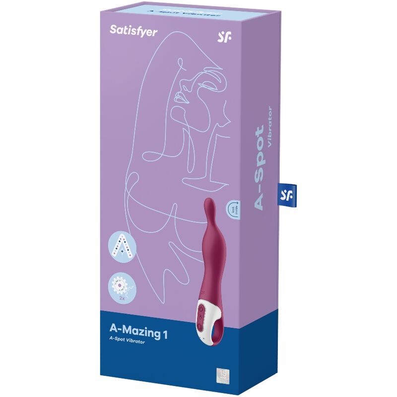 SATISFYER - AMAZING 1 ASPOT VIBRATOR BERRY 3 SATISFYER - AMAZING 1 ASPOT VIBRATOR BERRY - obrazek 3