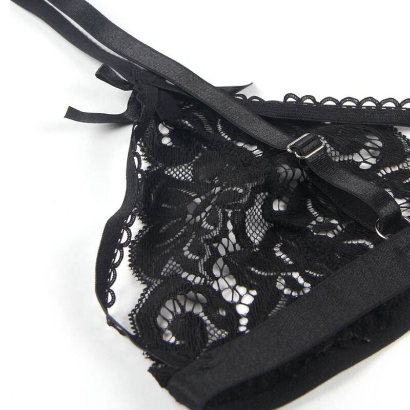 SUBBLIME - SET THREE PIECES SET BRA+ GARTER BELT + THONG L/XL 3 SUBBLIME - SET THREE PIECES SET BRA+ GARTER BELT + THONG L/XL - obrazek 3