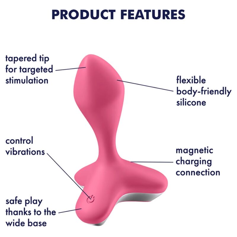 SATISFYER - GAME CHANGER PLUG VIBRATOR PINK 4 SATISFYER - GAME CHANGER PLUG VIBRATOR PINK - obrazek 4