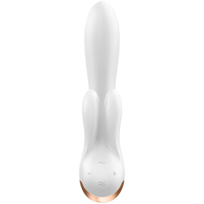 SATISFYER - DOUBLE FLEX VIBRATOR APP WHITE 3 SATISFYER - DOUBLE FLEX VIBRATOR APP WHITE - obrazek 3