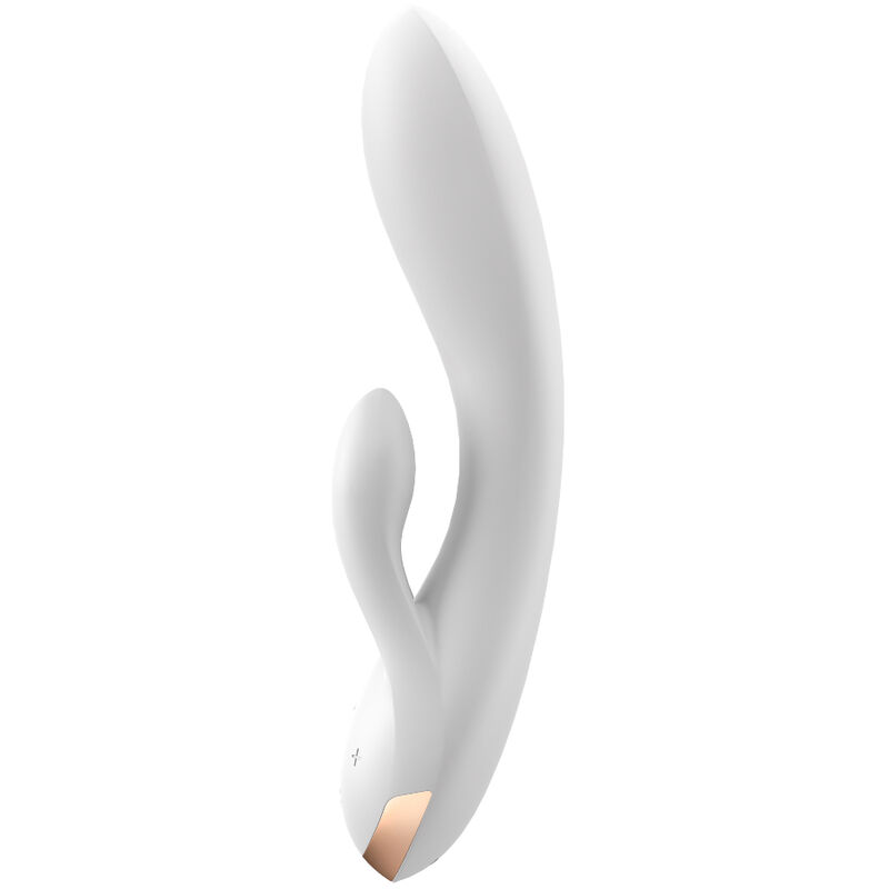 SATISFYER - DOUBLE FLEX VIBRATOR APP WHITE 2 SATISFYER - DOUBLE FLEX VIBRATOR APP WHITE - obrazek 2