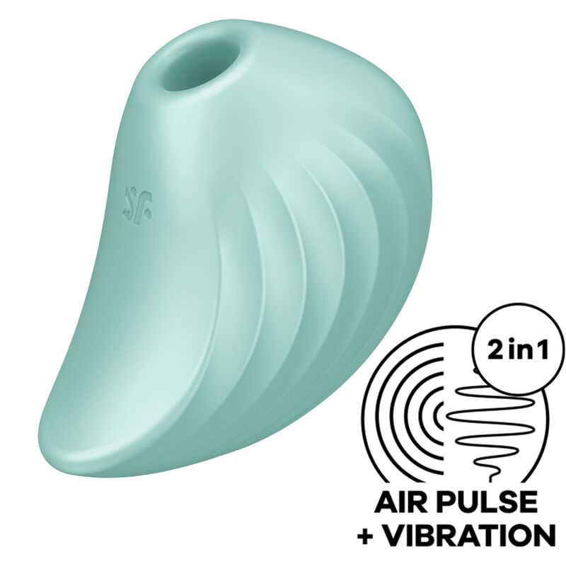SATISFYER - PEARL DIVER AIR PULSE STIMULATOR  VIBRATOR GREEN