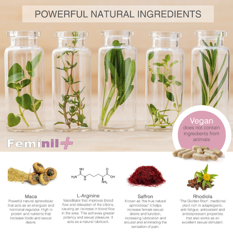 500 COSMETICS - FEMINIL+ FEMALE SEXUAL LIBIDO ENHANCEMENT - 30 CAPSULES 2 500 COSMETICS - FEMINIL+ FEMALE SEXUAL LIBIDO ENHANCEMENT - 30 CAPSULES - obrazek 2
