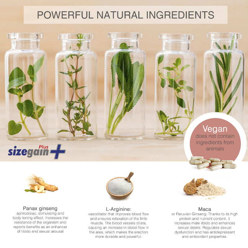 500 COSMETICS - SIZEGAIN PLUS PILLS TO ENLARGE THE PENIS 2 500 COSMETICS - SIZEGAIN PLUS PILLS TO ENLARGE THE PENIS - obrazek 2