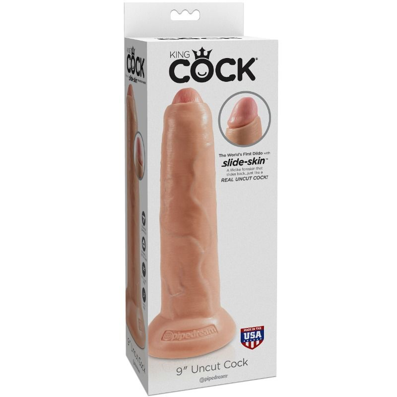 KING COCK - REALISTIC DILDO UNCUT FLESH 23 CM 5 KING COCK - REALISTIC DILDO UNCUT FLESH 23 CM - obrazek 5