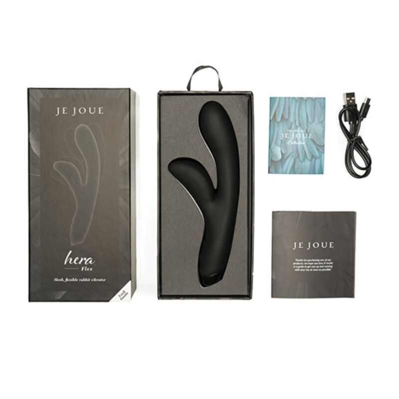 JE JOUE - HERA FLEX RABBIT VIBRATOR - BLACK 4 JE JOUE - HERA FLEX RABBIT VIBRATOR - BLACK - obrazek 4