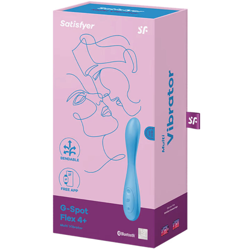 SATISFYER - G-SPOT FLEX 4+ MULTI VIBRATOR APP BLUE 4 SATISFYER - G-SPOT FLEX 4+ MULTI VIBRATOR APP BLUE - obrazek 4