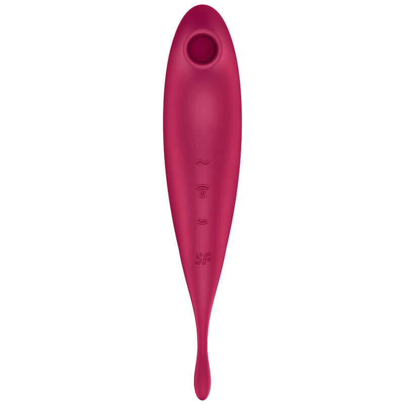 SATISFYER - TWIRLING PRO+ AIR PULSE STIMULATOR VIBRATOR APP RED 2 SATISFYER - TWIRLING PRO+ AIR PULSE STIMULATOR VIBRATOR APP RED - obrazek 2