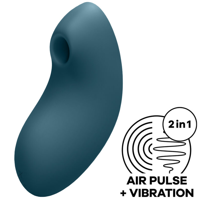 SATISFYER - VULVA LOVER 2 AIR PULSE STIMULATOR  VIBRATOR BLUE