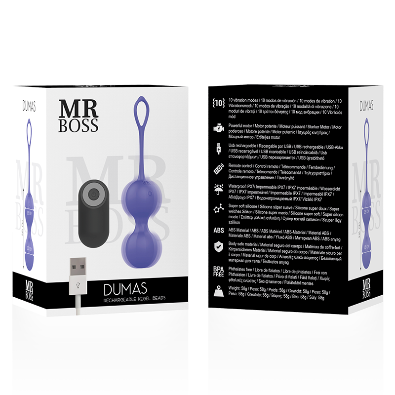 MR BOSS - DUMAS VIBRATING KEGEL BEADS REMOTE CONTROL 3 MR BOSS - DUMAS VIBRATING KEGEL BEADS REMOTE CONTROL - obrazek 3