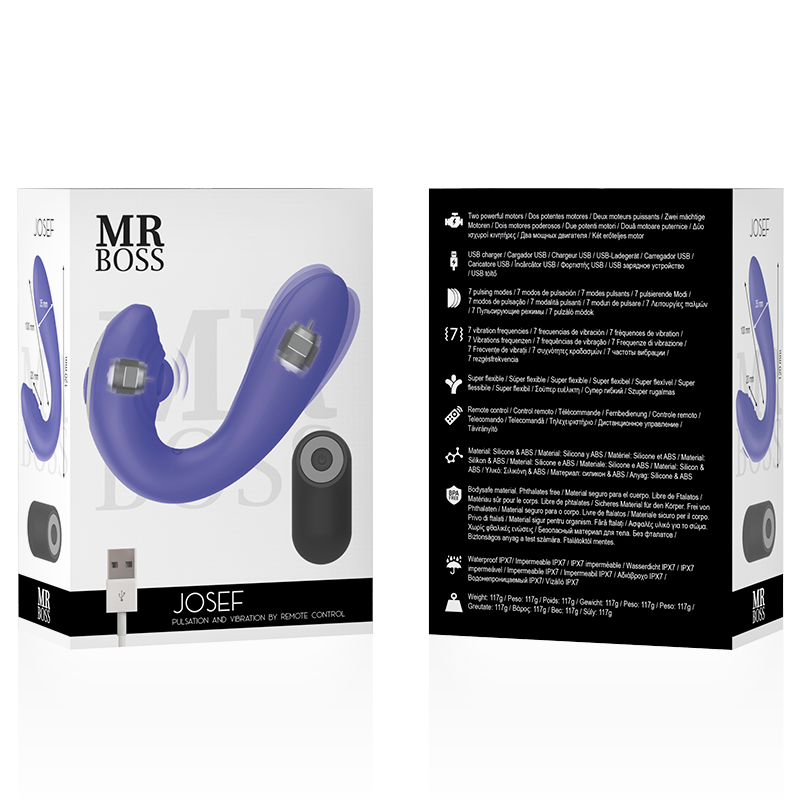 MR BOSS - JOSEF PULSATION VIBRATION REMOTE CONTROL FOR COUPLES 2 MR BOSS - JOSEF PULSATION VIBRATION REMOTE CONTROL FOR COUPLES - obrazek 2