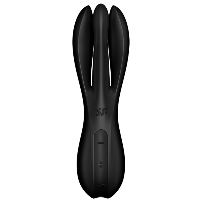 SATISFYER - THREESOME 2 VIBRATOR BLACK 2 SATISFYER - THREESOME 2 VIBRATOR BLACK - obrazek 2