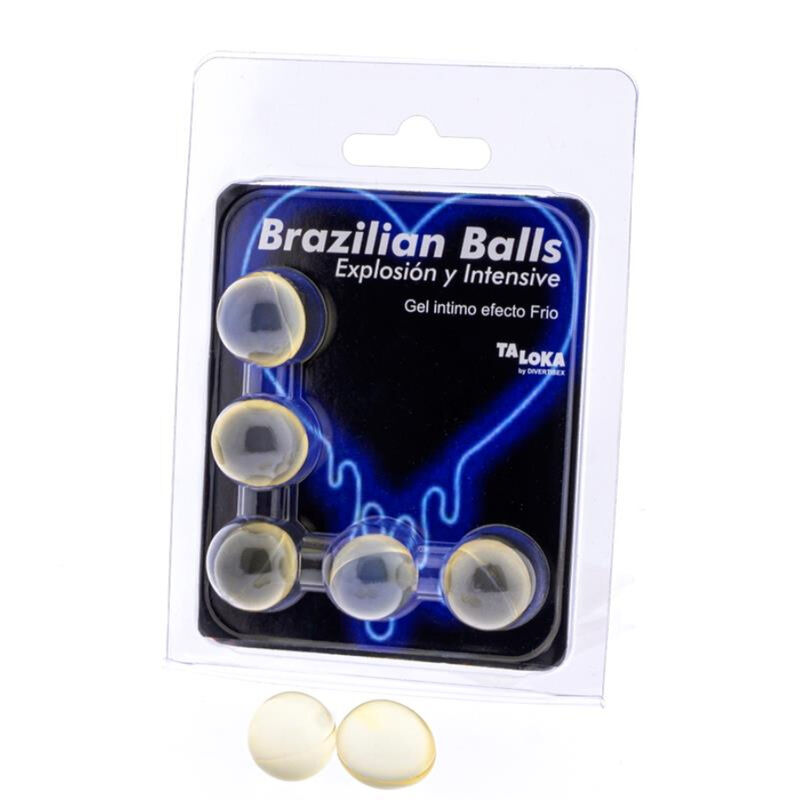 TALOKA - 5 BRAZILIAN BALLS COLD  VIBRATION EFFECT EXCITING GEL