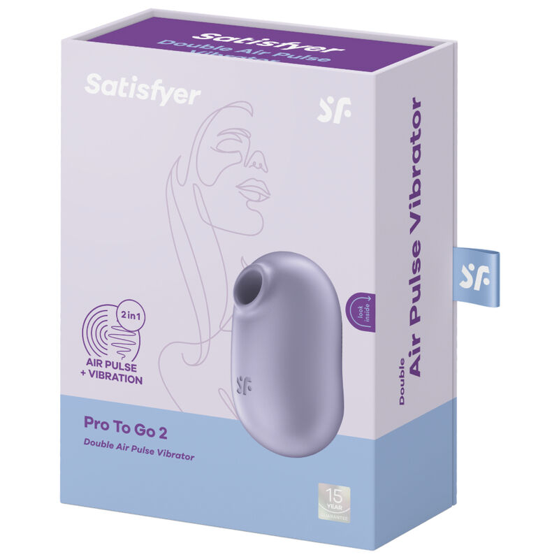 SATISFYER - PRO TO GO 2 DOUBLE AIR PULSE STIMULATOR VIBRATOR VIOLET 5 SATISFYER - PRO TO GO 2 DOUBLE AIR PULSE STIMULATOR VIBRATOR VIOLET - obrazek 5
