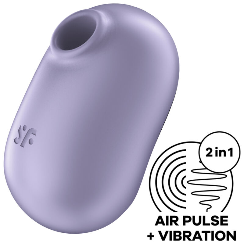 SATISFYER - PRO TO GO 2 DOUBLE AIR PULSE STIMULATOR  VIBRATOR VIOLET