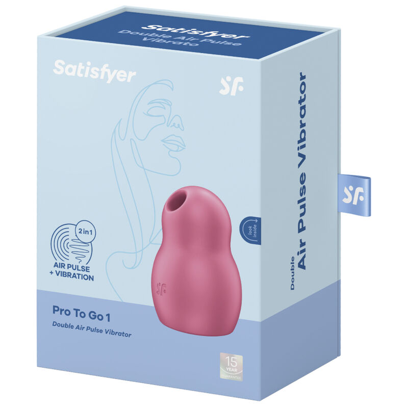 SATISFYER - PRO TO GO 1 DOUBLE AIR PULSE STIMULATOR VIBRATOR RED 4 SATISFYER - PRO TO GO 1 DOUBLE AIR PULSE STIMULATOR VIBRATOR RED - obrazek 4