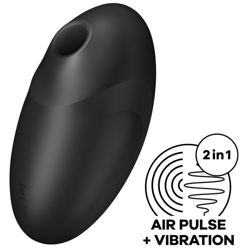 SATISFYER - VULVA LOVER 3 AIR PULSE STIMULATOR  VIBRATOR BLACK