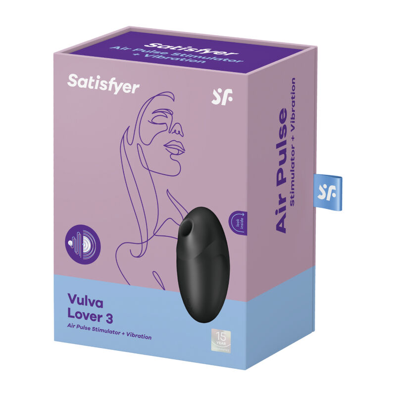 SATISFYER - VULVA LOVER 3 AIR PULSE STIMULATOR VIBRATOR BLACK 4 SATISFYER - VULVA LOVER 3 AIR PULSE STIMULATOR VIBRATOR BLACK - obrazek 4