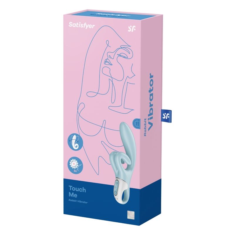 SATISFYER - TOUCH ME RABBIT VIBRATION BLUE 5 SATISFYER - TOUCH ME RABBIT VIBRATION BLUE - obrazek 5